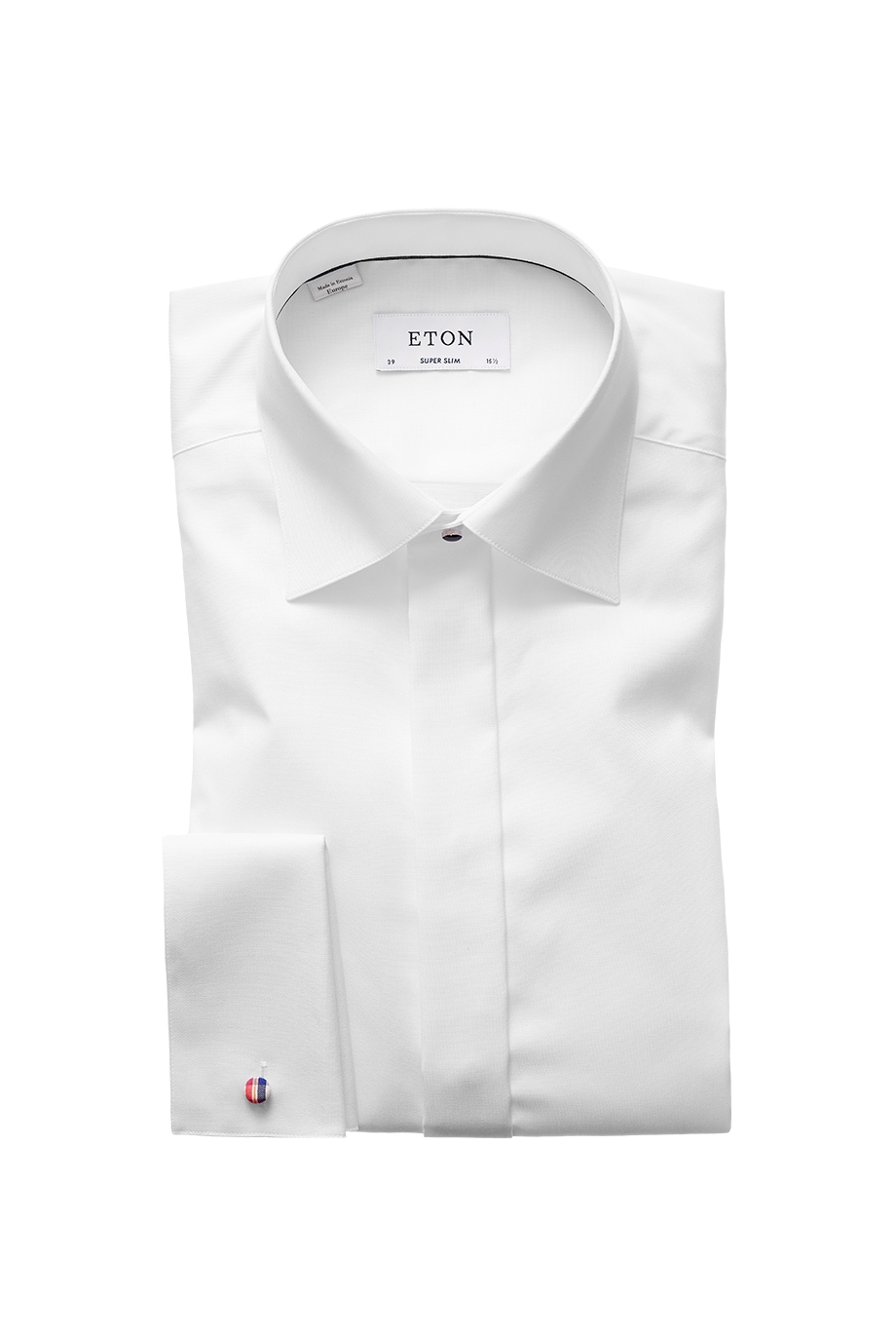 Eton White twill evening shirt - super ...